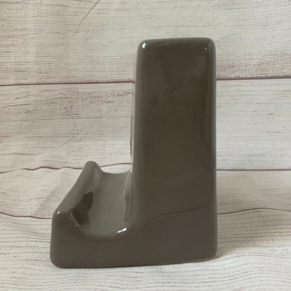 Rae Dunn Gray Pencil and Business Card Holder with DREAM Rainbow Detail 4 3/4"H - Picture 3 of 10